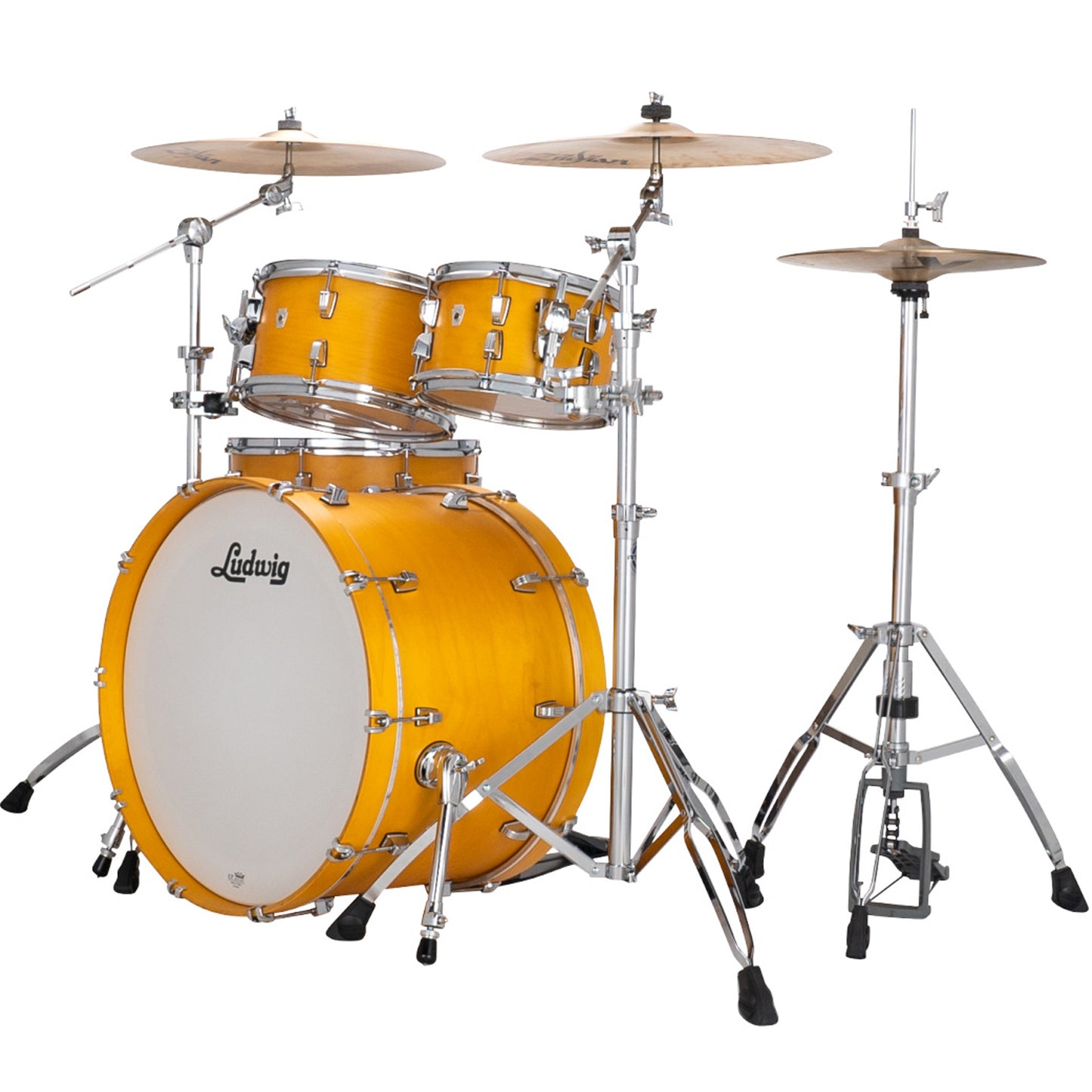 Ludwig NeuSonic Rapid MOD2 4-piece Acoustic Drum Set Shell Pack Satin Golden