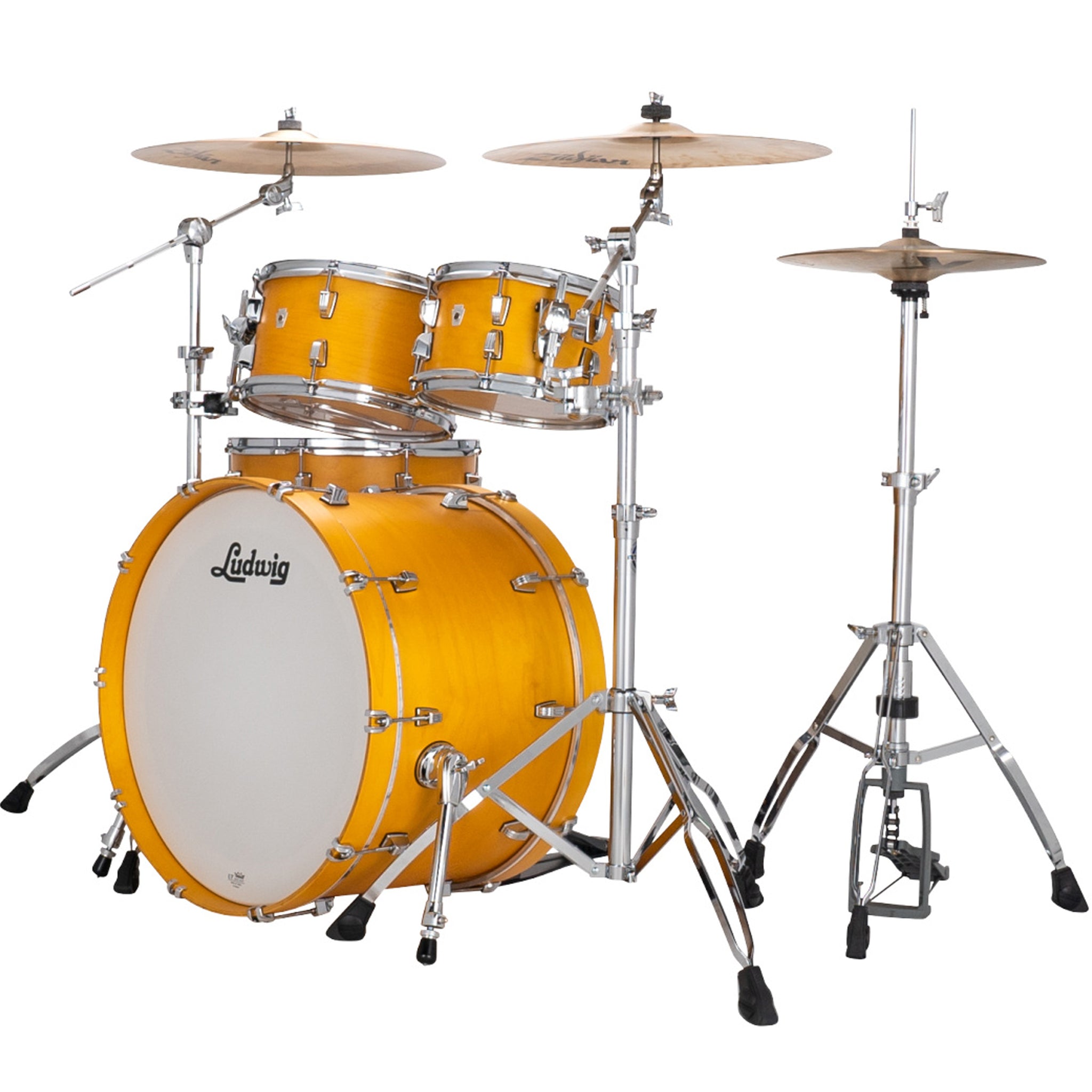 Ludwig NeuSonic Rapid MOD2 4-piece Acoustic Drum Set Shell Pack Satin Golden
