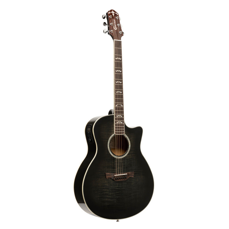 Crafter Noble Series, Small Jumbo Acoustic-Electric Guitar With Flamed Maple Top