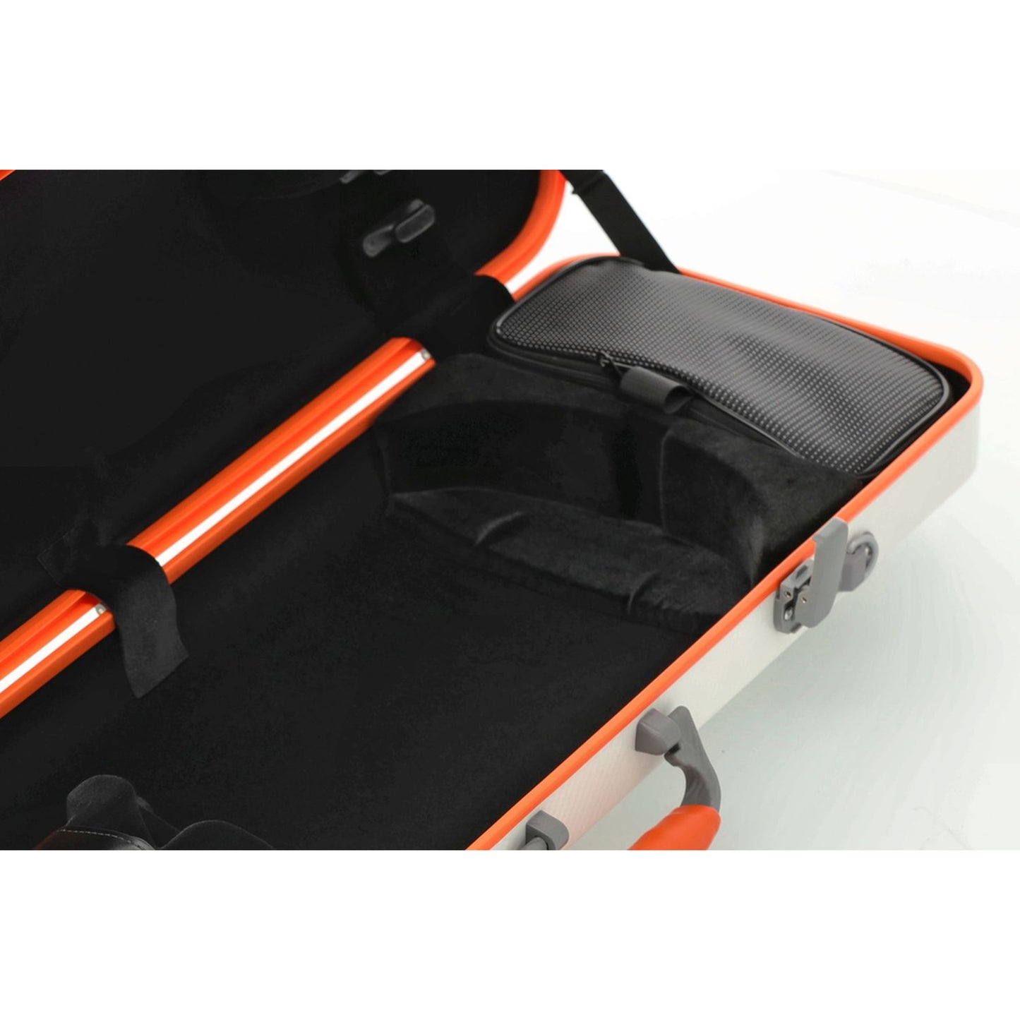 PURE by GEWA Violin Case, Polycarbonate Fun, Oblong, White/Black w/Subway Handle