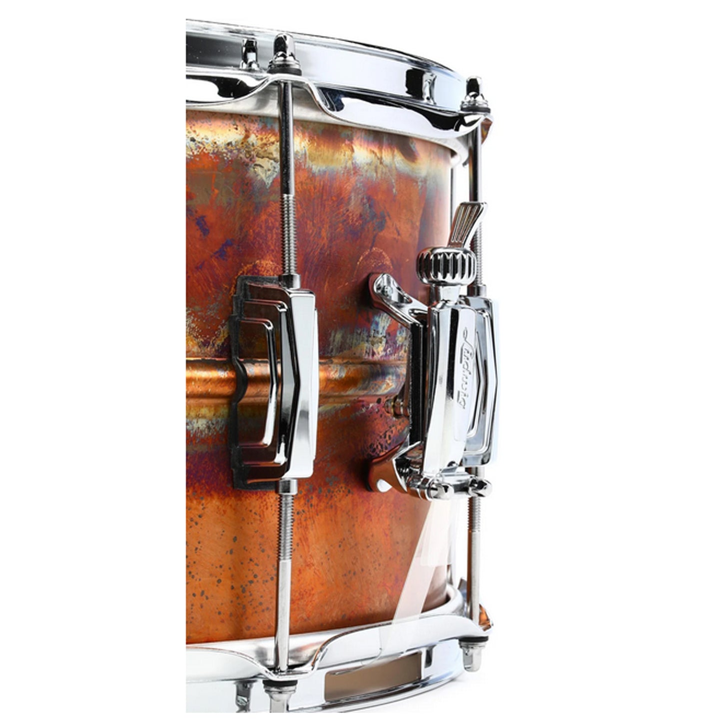 Ludwig LB508R Bronze Phonic 8x14 "RAW" Natural Patina Shell, Imperial Lugs Snare Drum