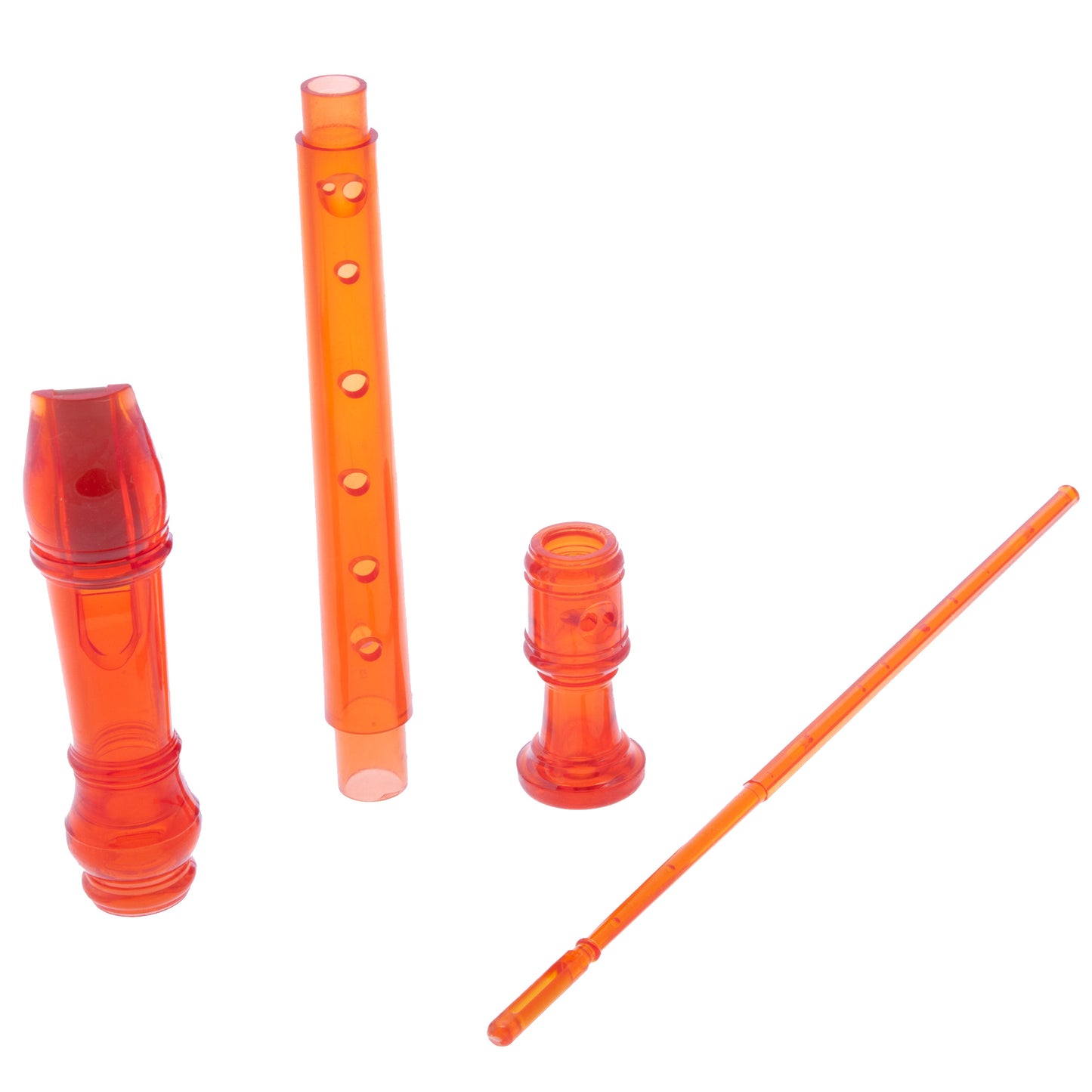 D'Luca Student 3 Piece Recorder Flute Orange