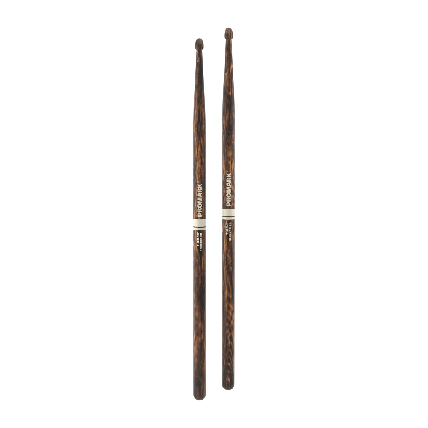 ProMark Rebound 2B FireGrain Hickory Drumsticks, Acorn Wood Tip