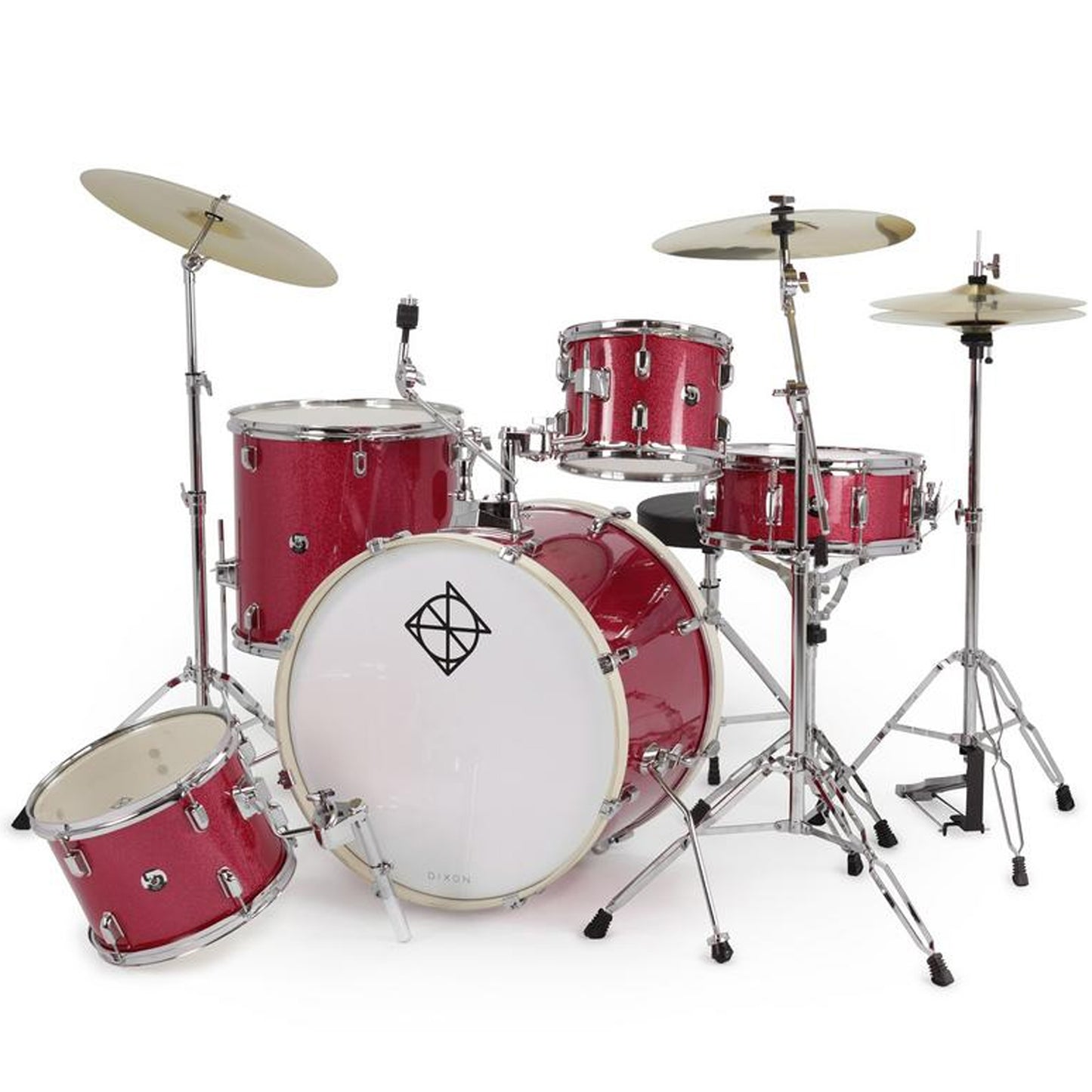 Dixon Spark 5pc Drum Set Wine Red Complete Outfit