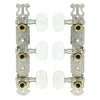 Ovation Nickel Classical Guitar Tuning Machines Set, White Pegs, J-78NIM