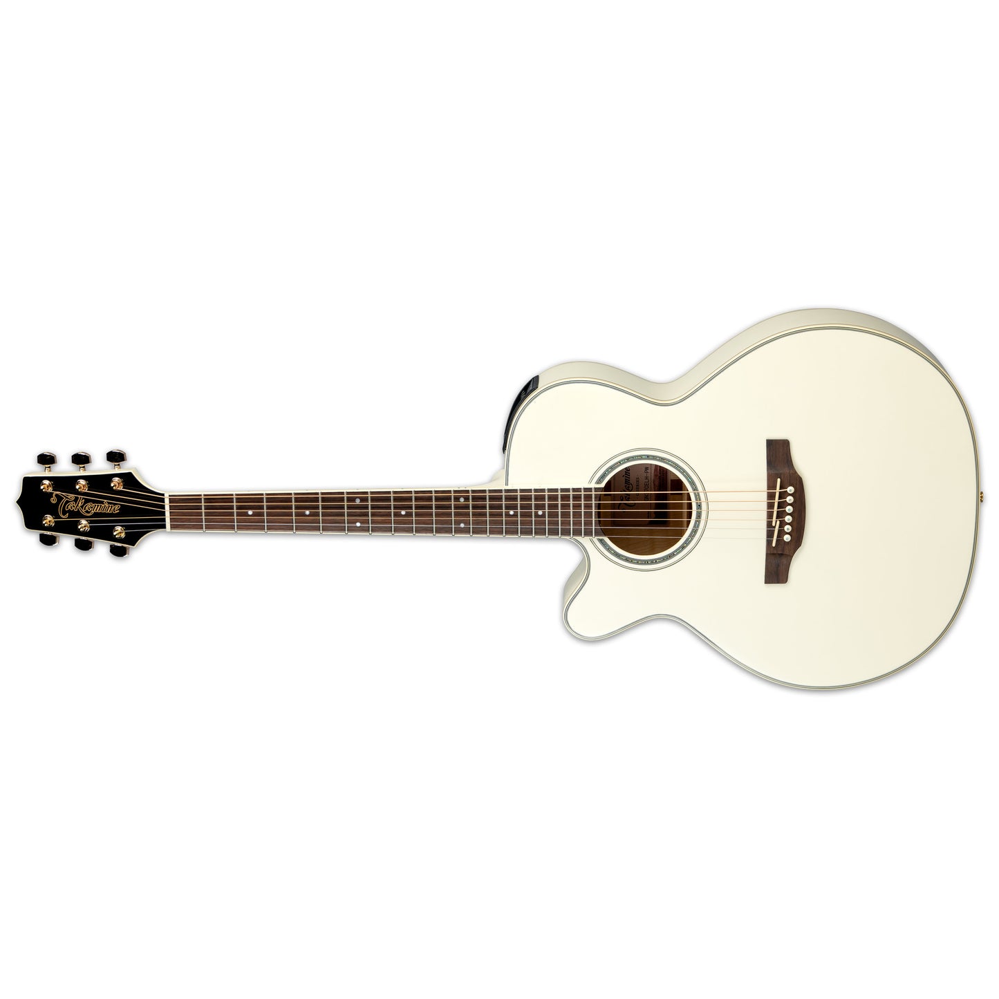 Takamine GN37CELH PW Left-Handed Acoustic-Electric Guitar Pearl White W/Gig Bag