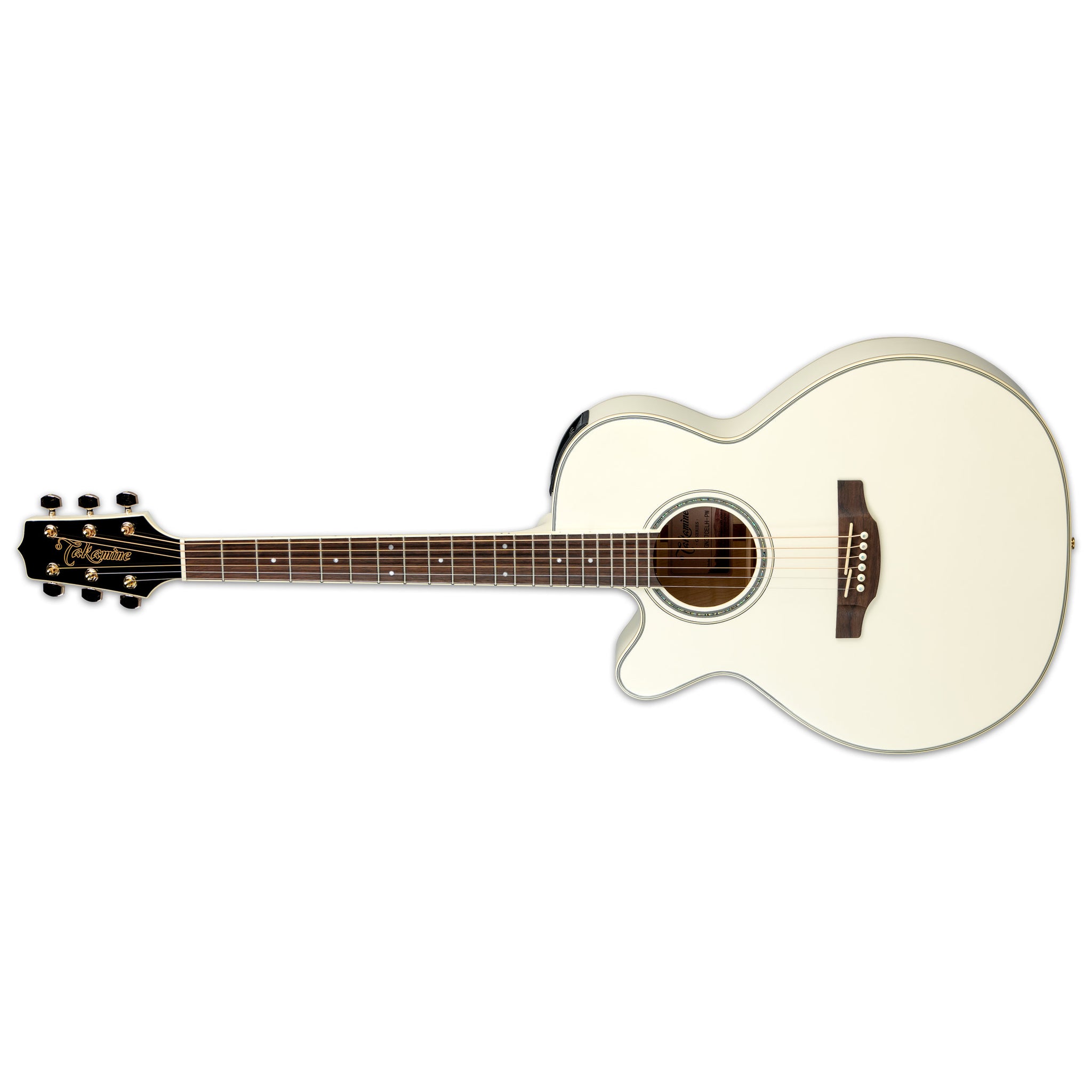 Takamine GN37CELH PW Left-Handed Acoustic-Electric Guitar Pearl White W/Gig Bag