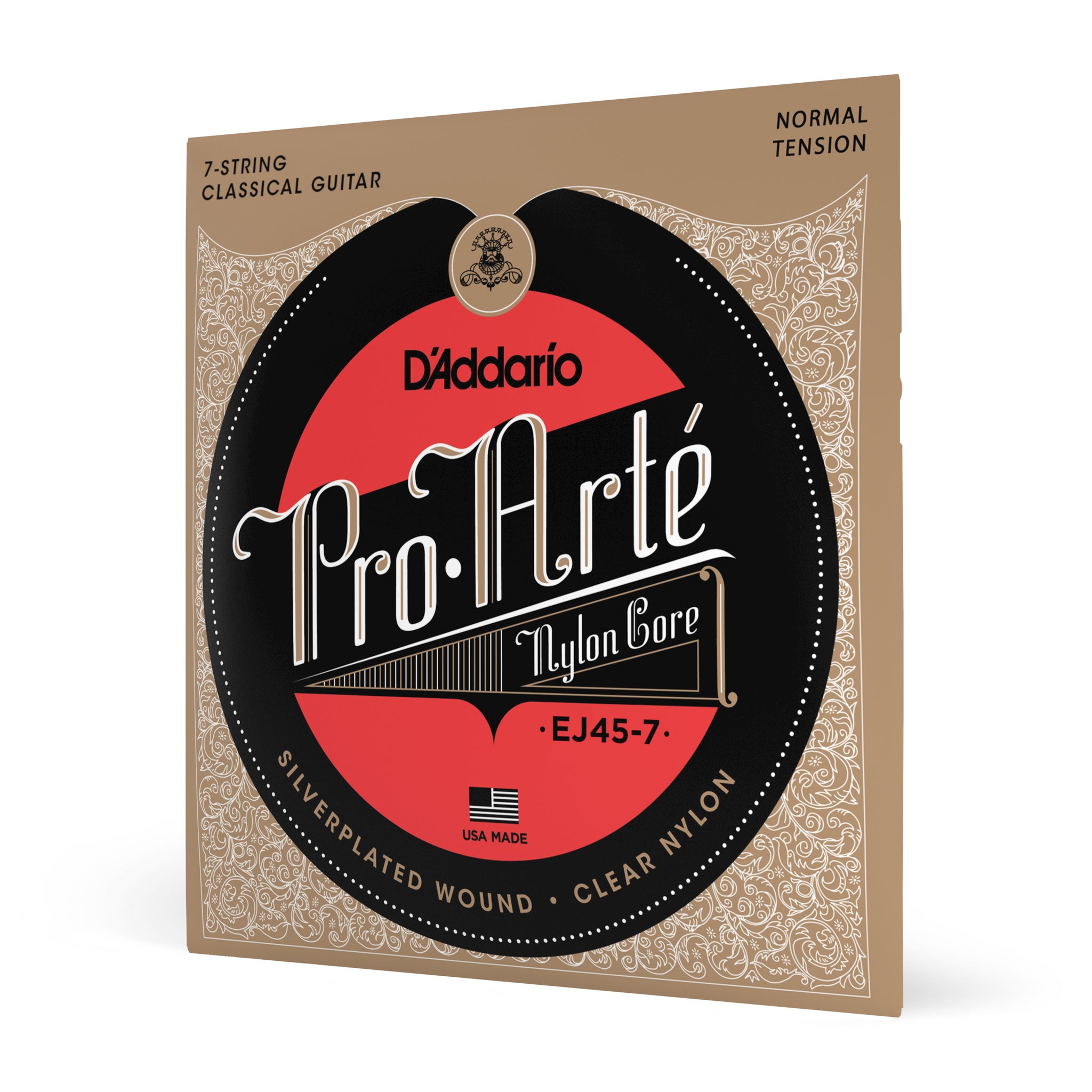 D'Addario Normal Tension Pro-Arté Nylon 7-String Classical Guitar Strings