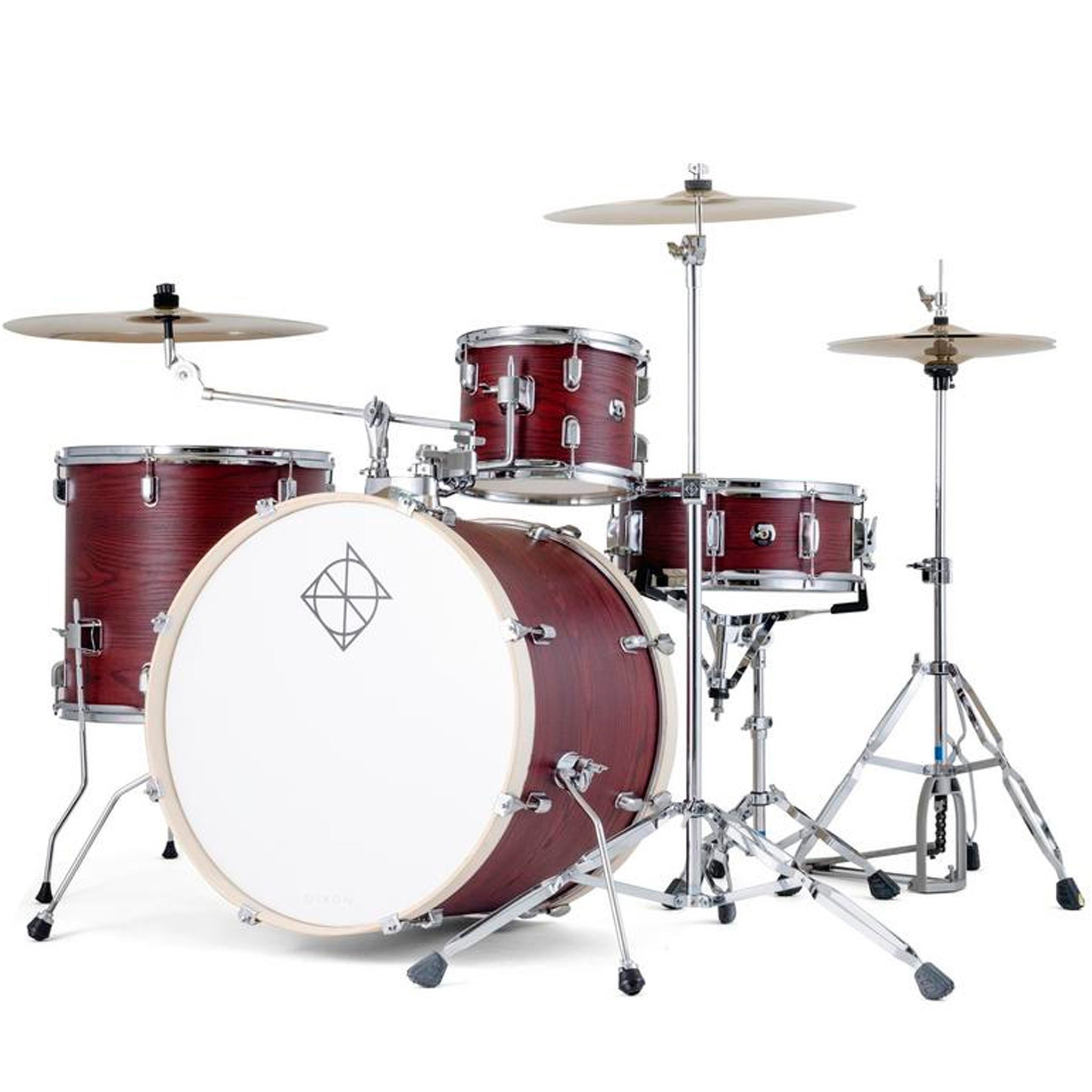 Dixon Spark 5pc Drum Set Red Oak Complete Outfit