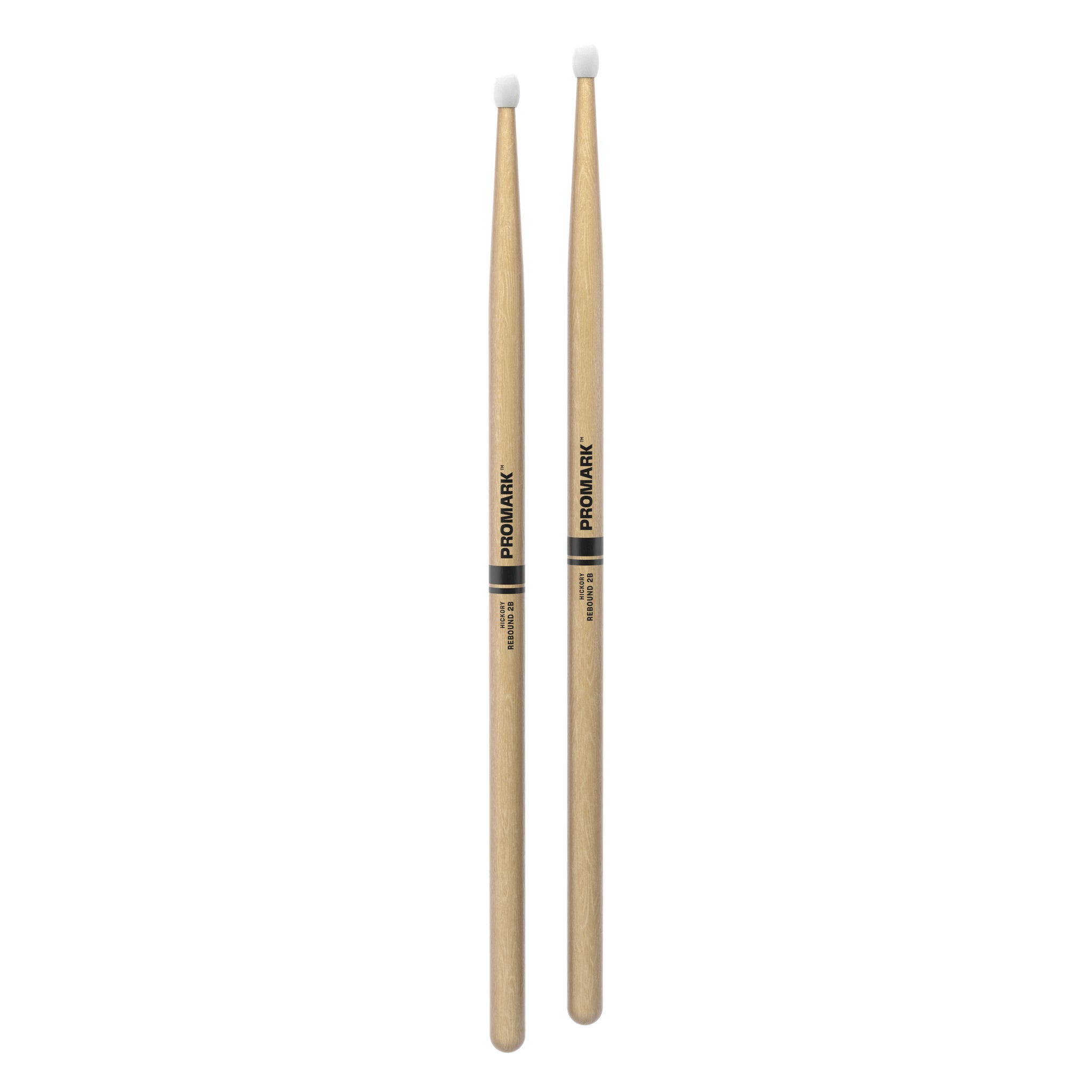 ProMark Rebound 2B Hickory Drumsticks, Oval Nylon Tip
