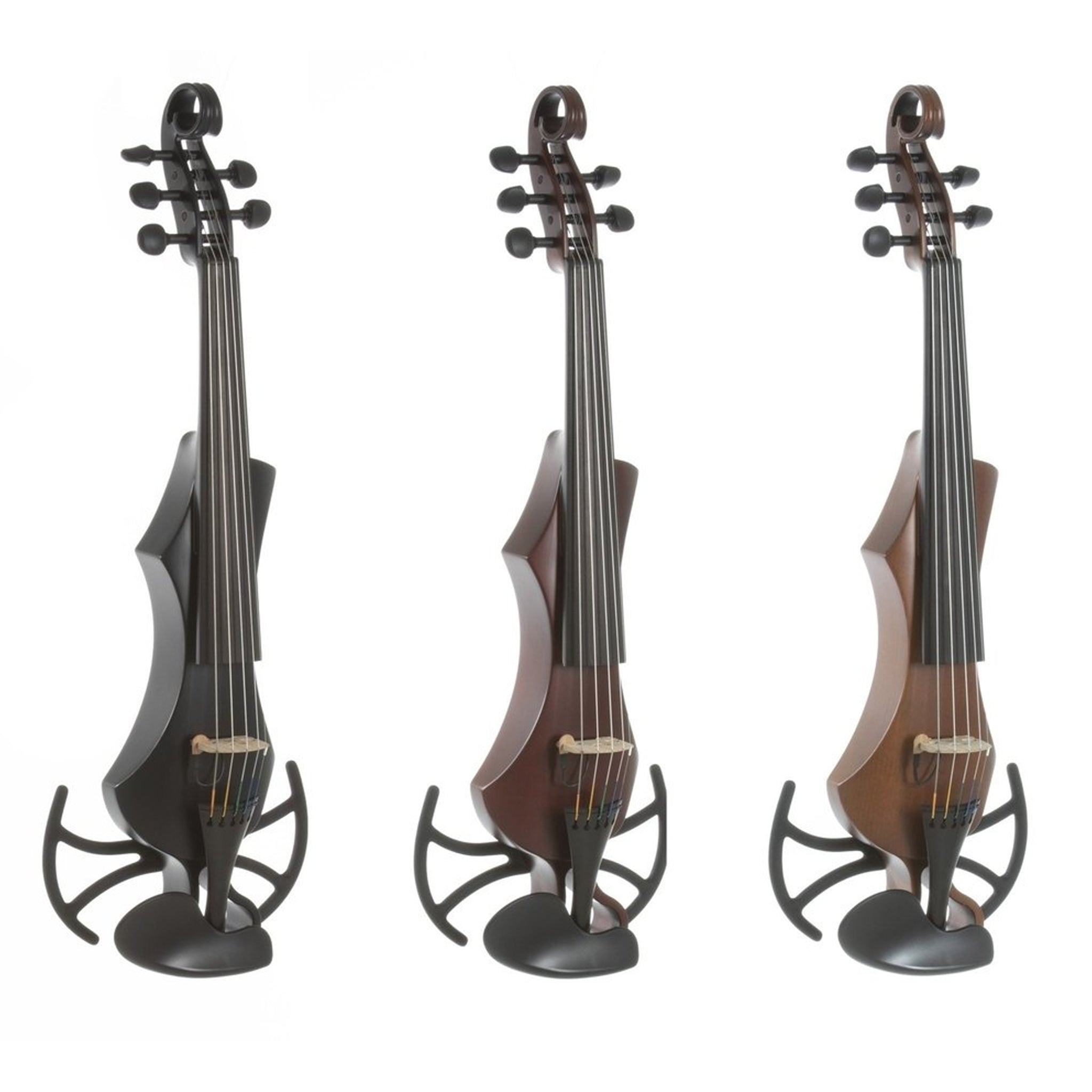 GEWA Novita 3.0 Electric 5-Strings Violin, Golden Brown, With Universal Shoulder Rest Adapter