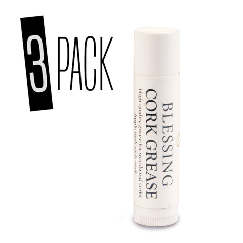 Blessing Cork Grease, 4.25g stick 3 Pack