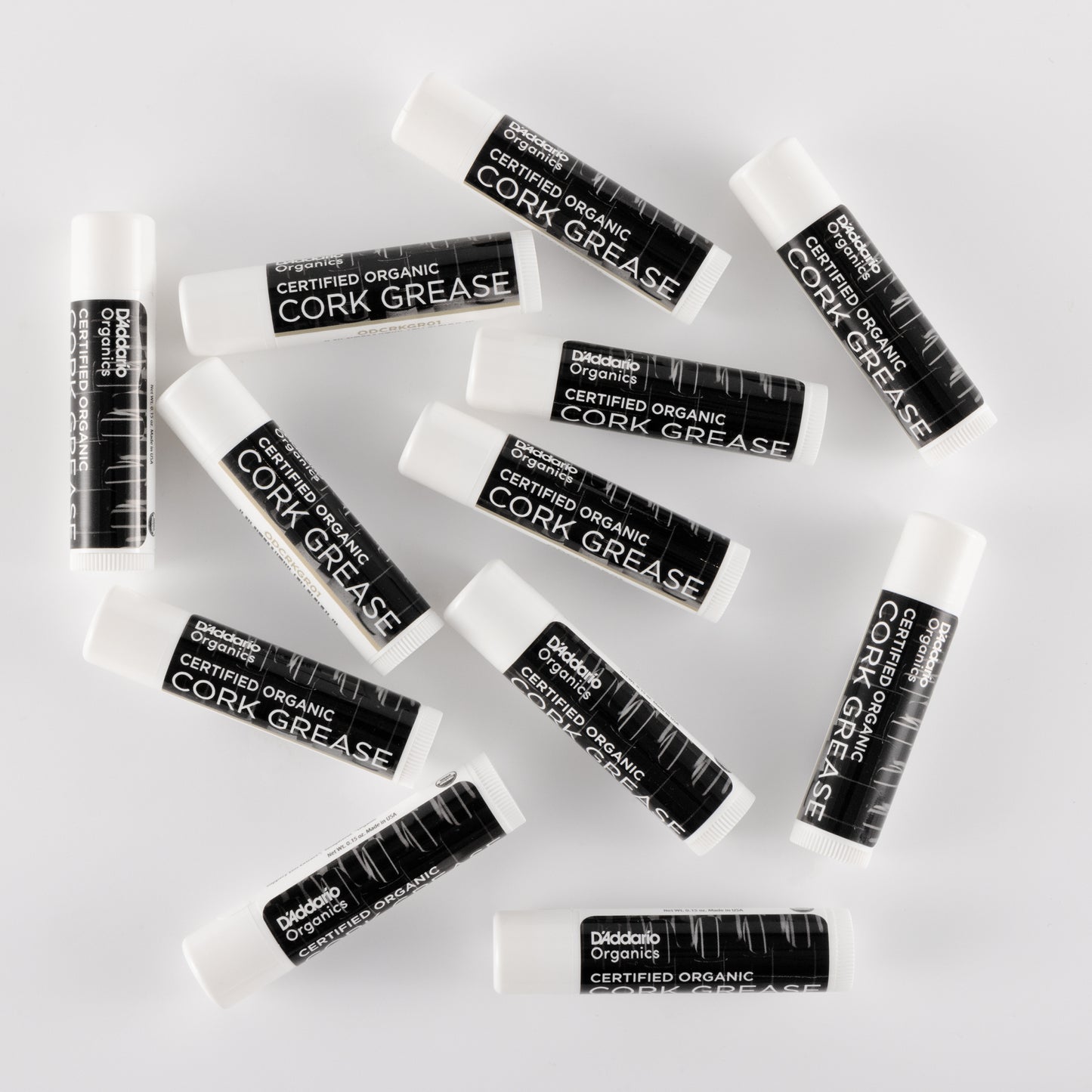 D'Addario Organic Cork Grease, Box of 12 Tubes