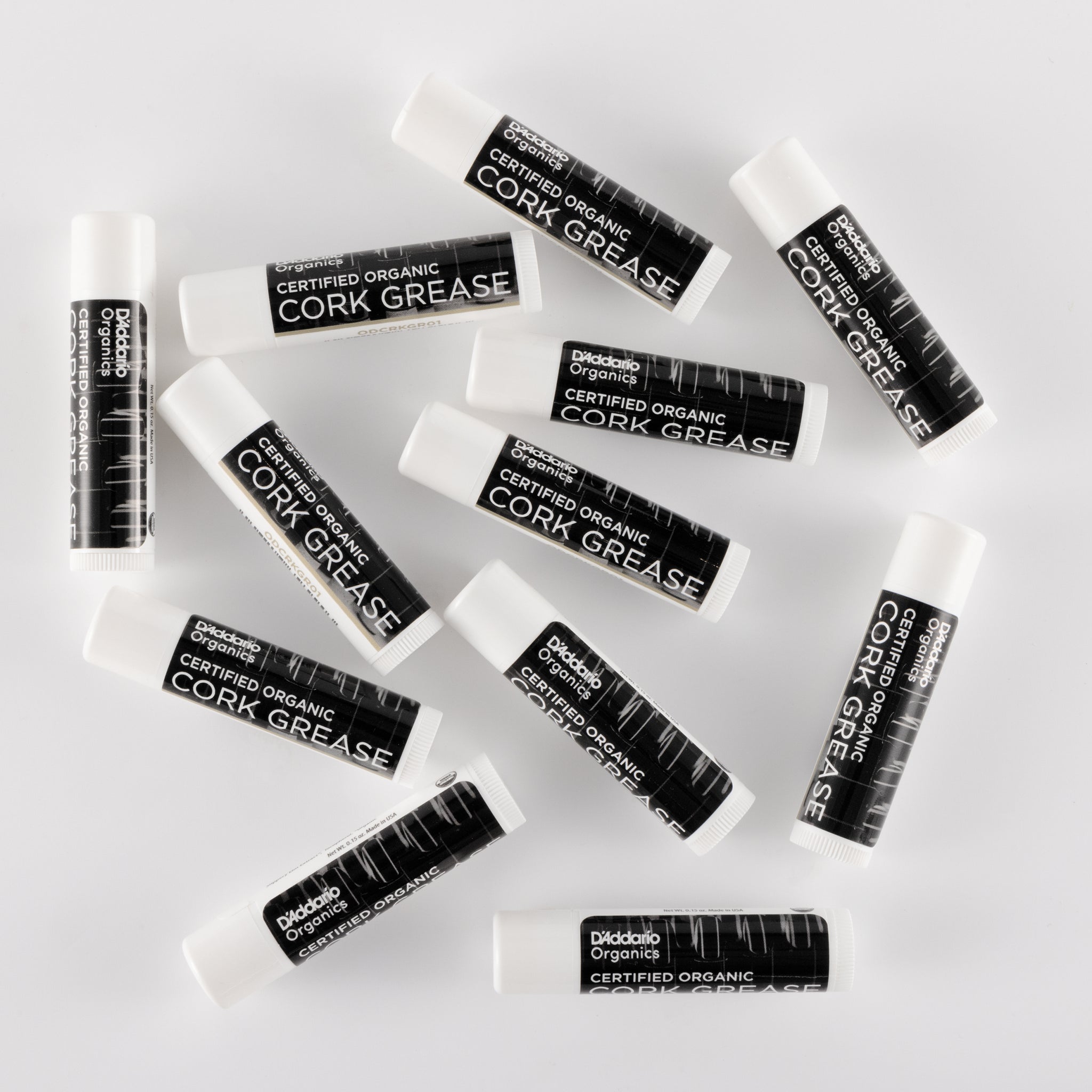 D'Addario Organic Cork Grease, Box of 12 Tubes