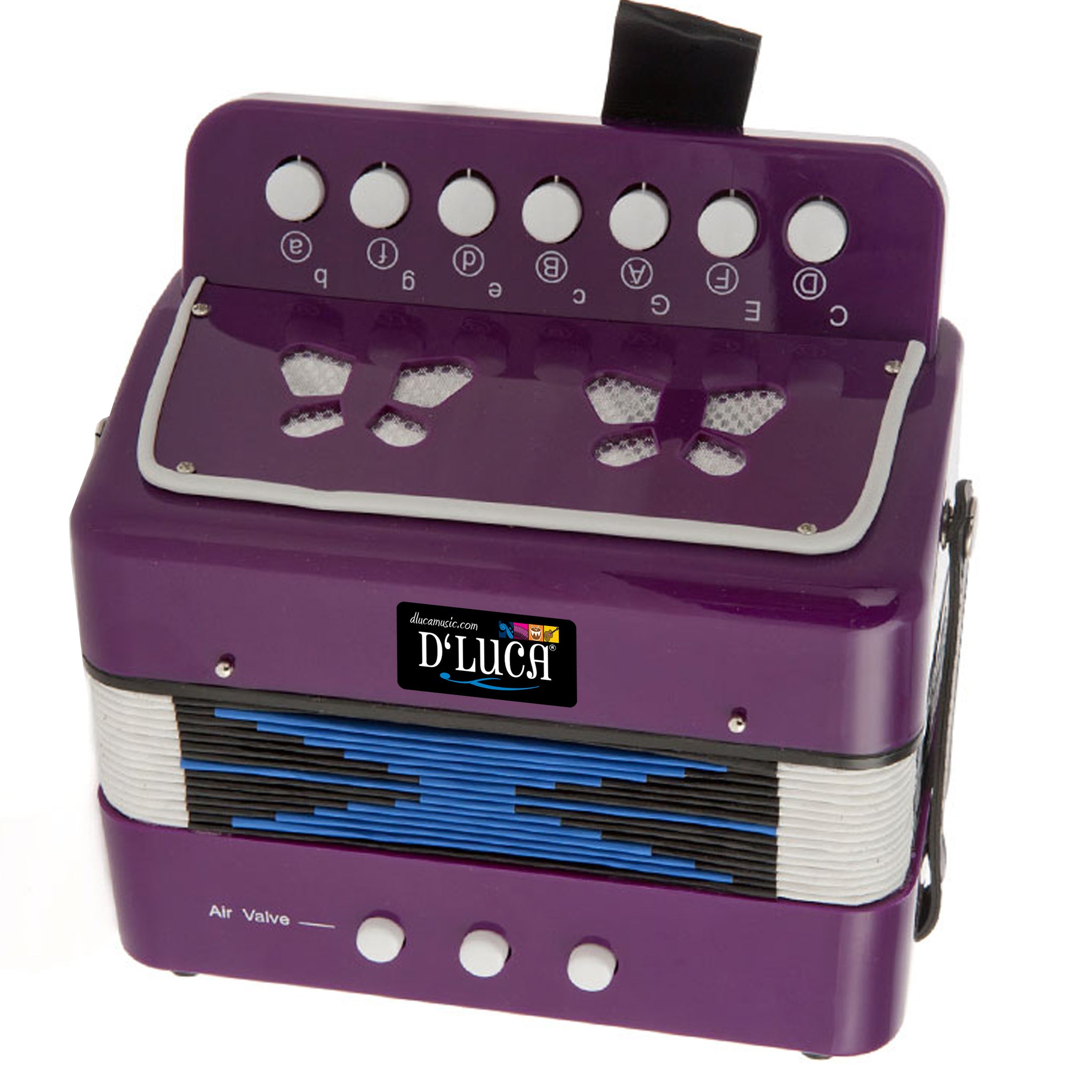 D'Luca Kids Series Button Accordion, Purple