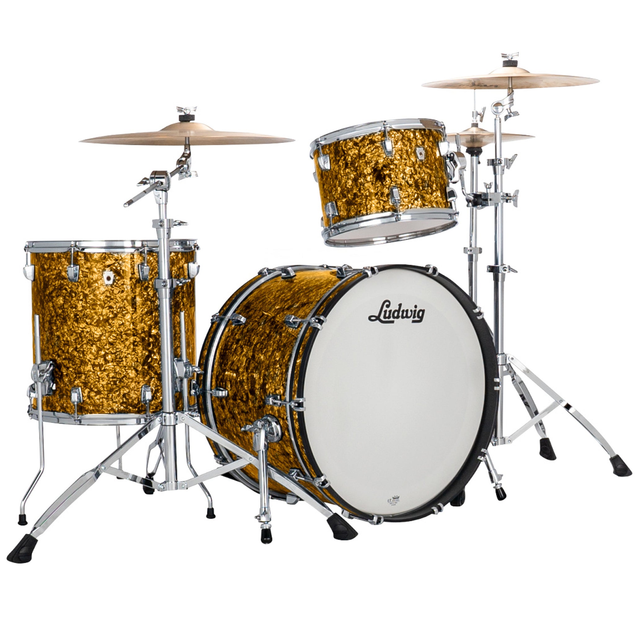 Ludwig NeuSonic FAB 3-piece Acoustic Drum Set Shell Pack Butterscotch Pearl