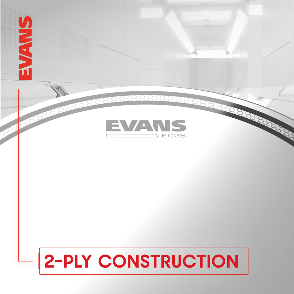 Evans Marching EC2S Tenor Drum Head, 14 inch