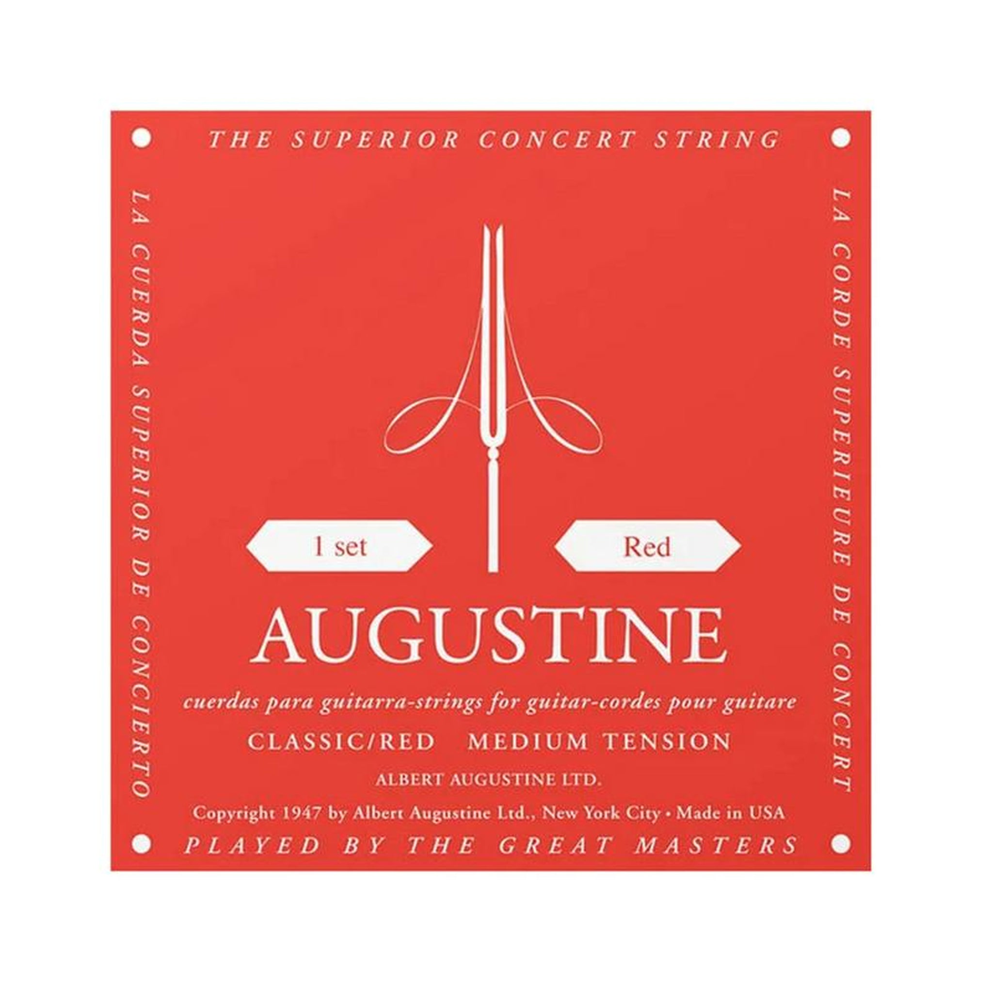 Augustine Nylon Guitar String, Classic Red Label Set