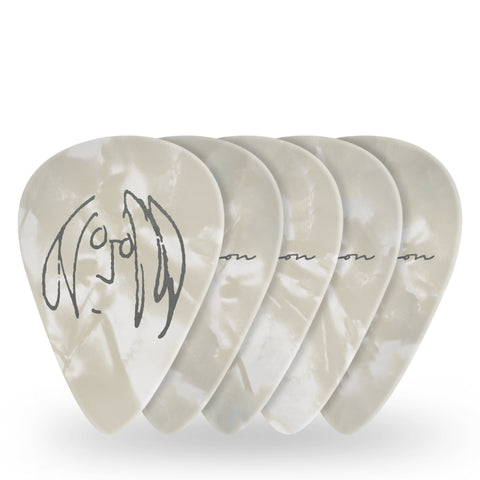 D'Addario John Lennon Signature Guitar Picks, Medium Gauge (.70mm) 10-Pack