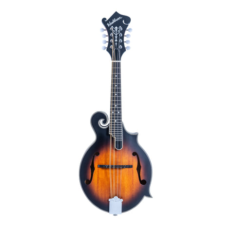 Washburn M3SEBRK F-Style Acoustic Electric Mandolin with Gig Bag. Bourbon Burst