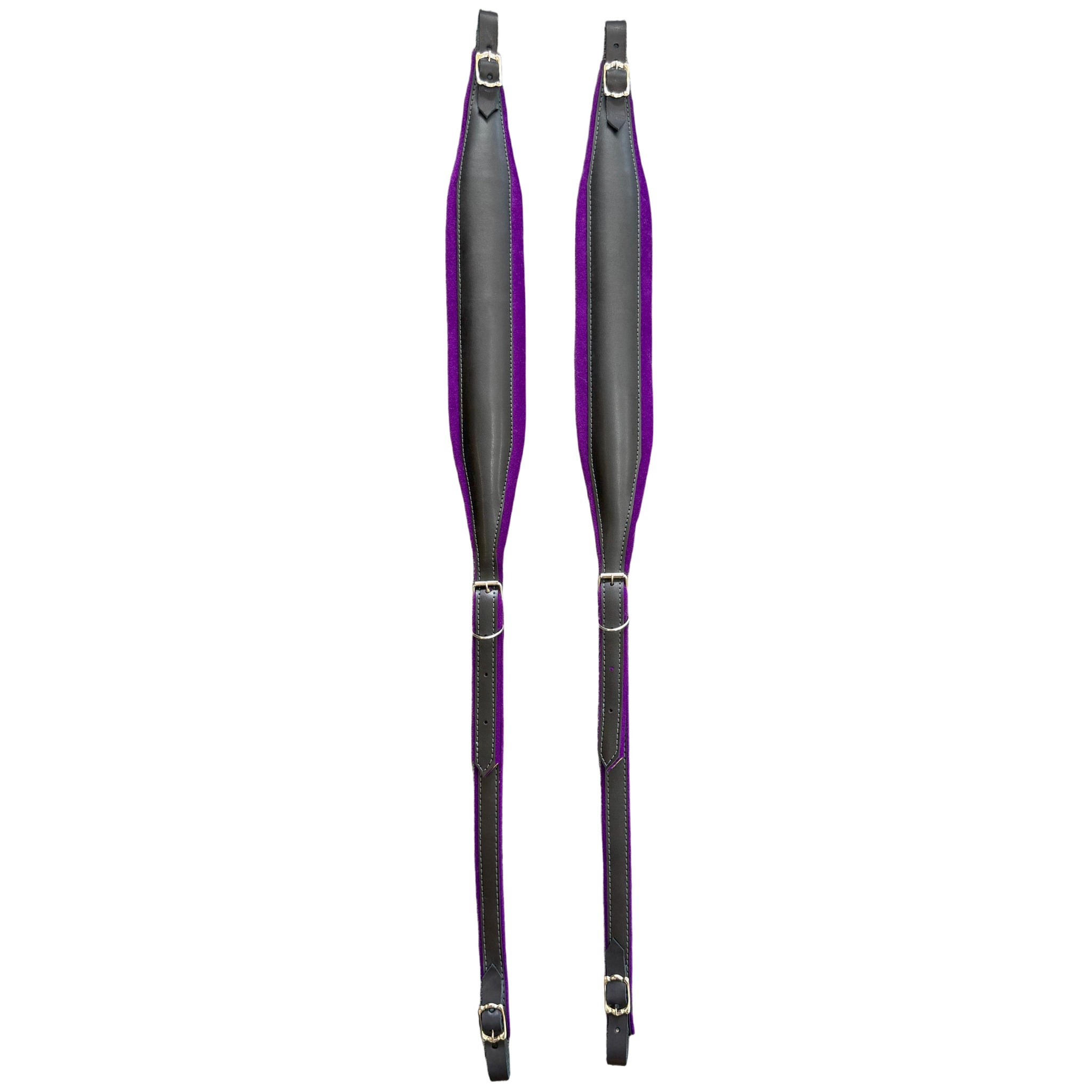 D'Luca MX3 Leather Accordion Straps Purple/Black