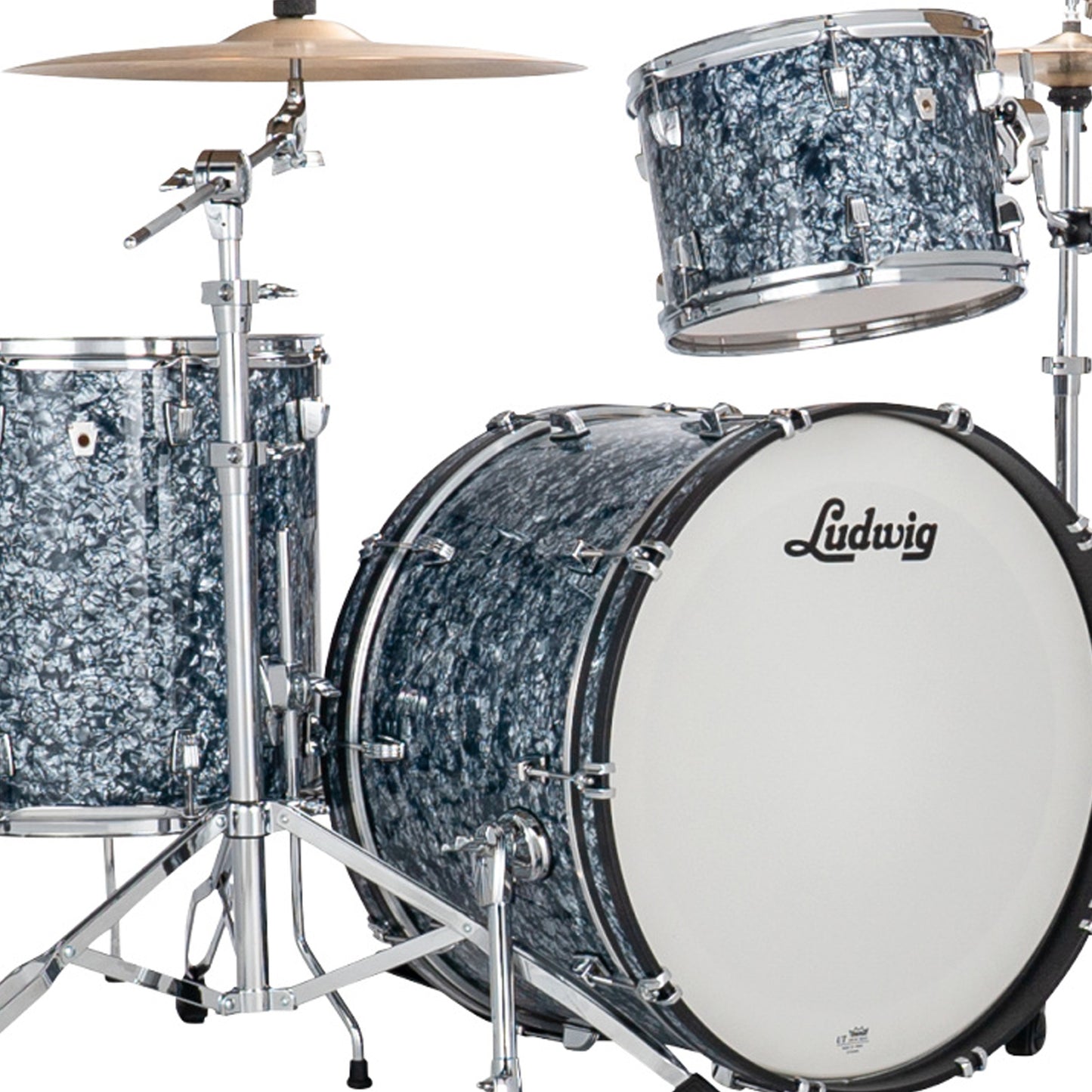 Ludwig NeuSonic FAB 3-piece Acoustic Drum Set Shell Pack Steel Blue Pearl