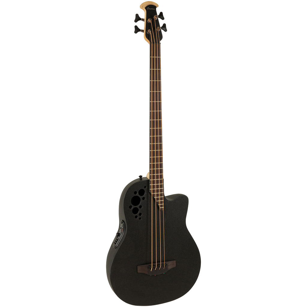 Ovation MOD TX 4 String Acoustic Electric Bass Guitar Textured Black PlayMusic123