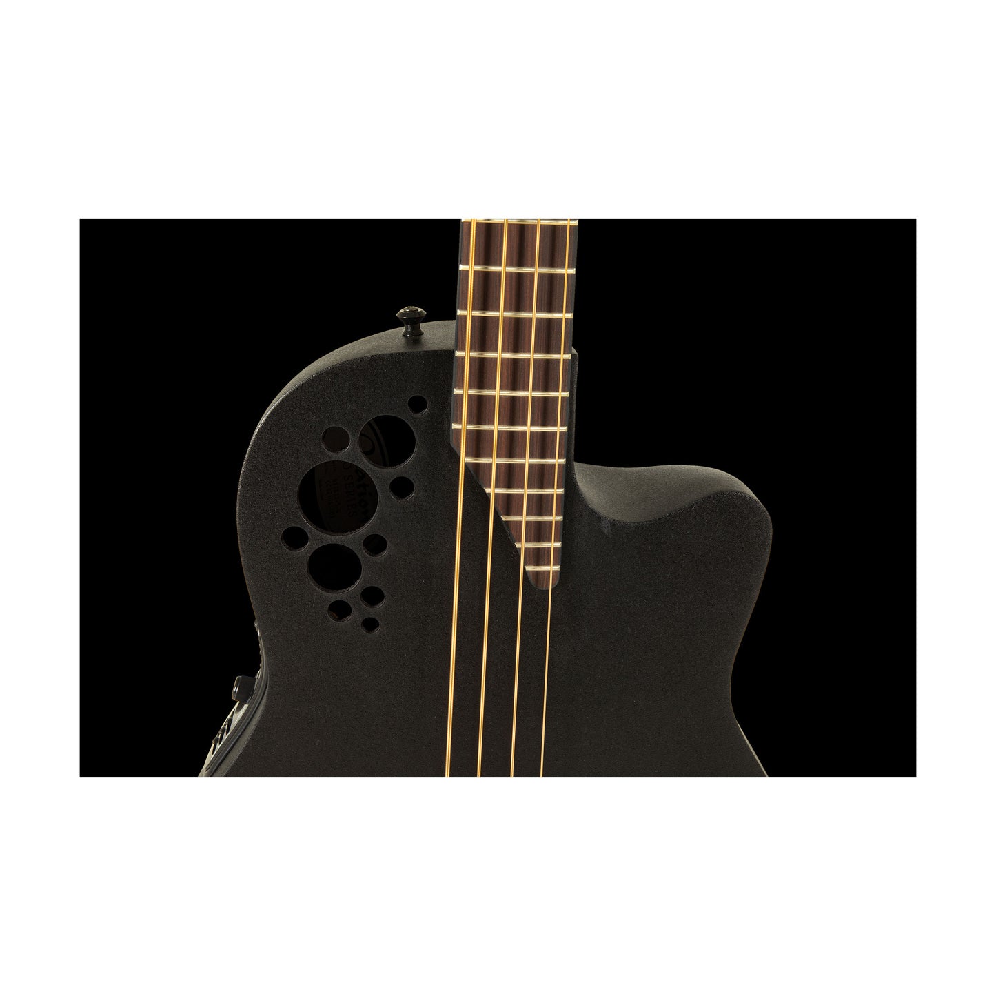 Ovation MOD TX 4-String Acoustic Electric Bass Guitar, Textured Black