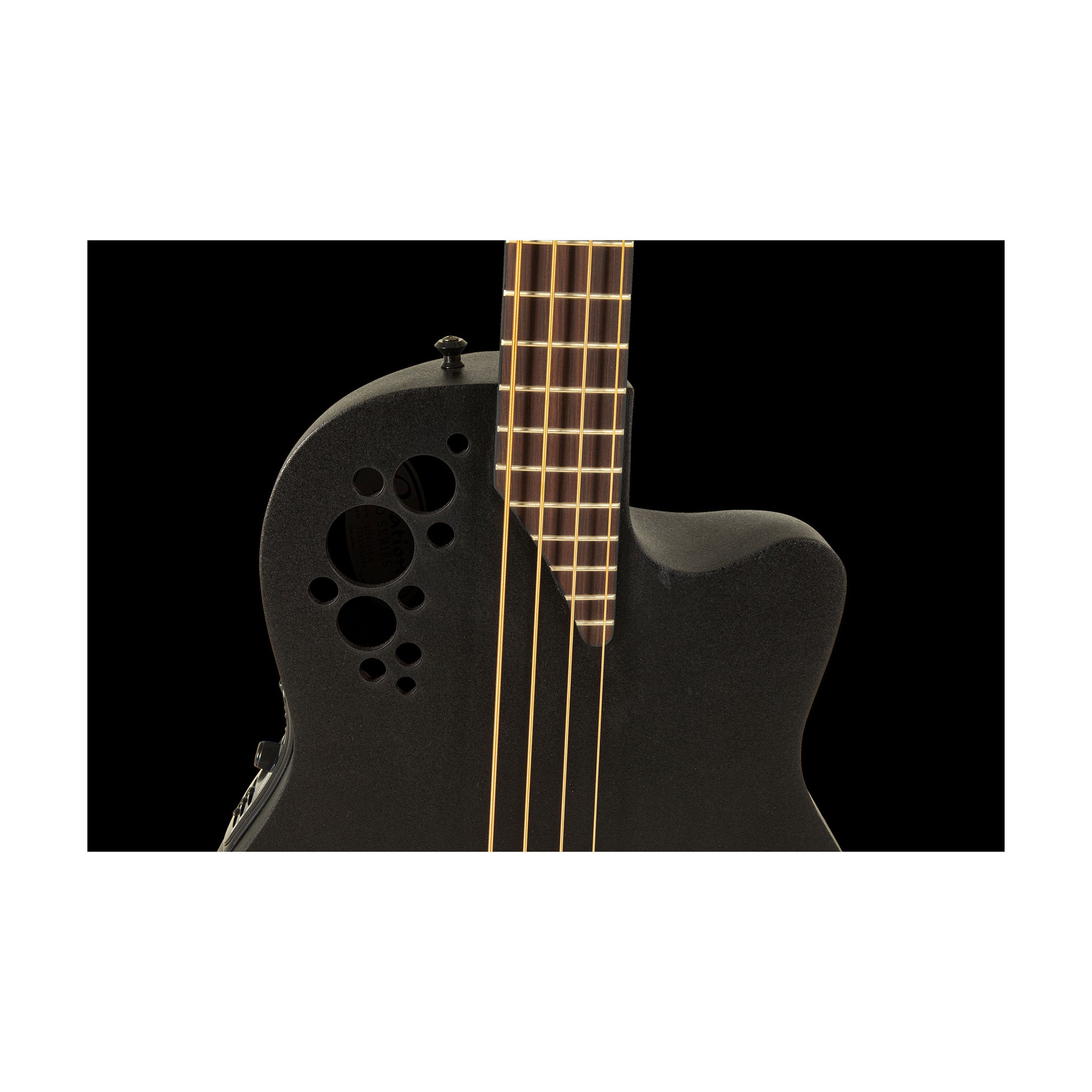 Ovation MOD TX 4-String Acoustic Electric Bass Guitar, Textured Black