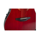 Ovation Celebrity Elite Mid Depth, Acoustic Electric Guitar, Ruby Red