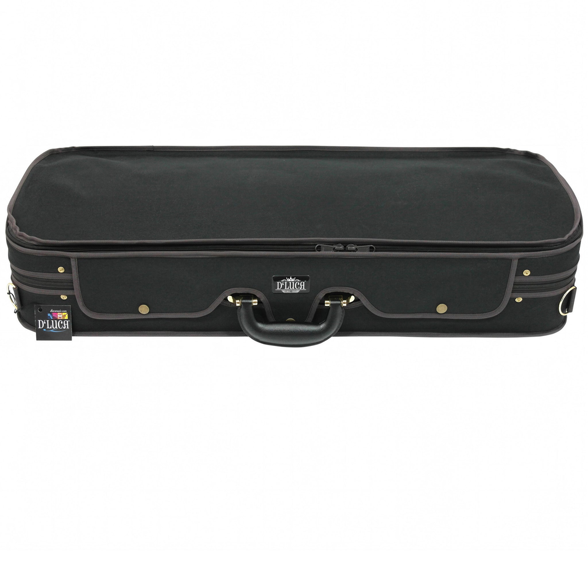 D’Luca Pro Series CP04M Double Violin Case Black-Burgundy