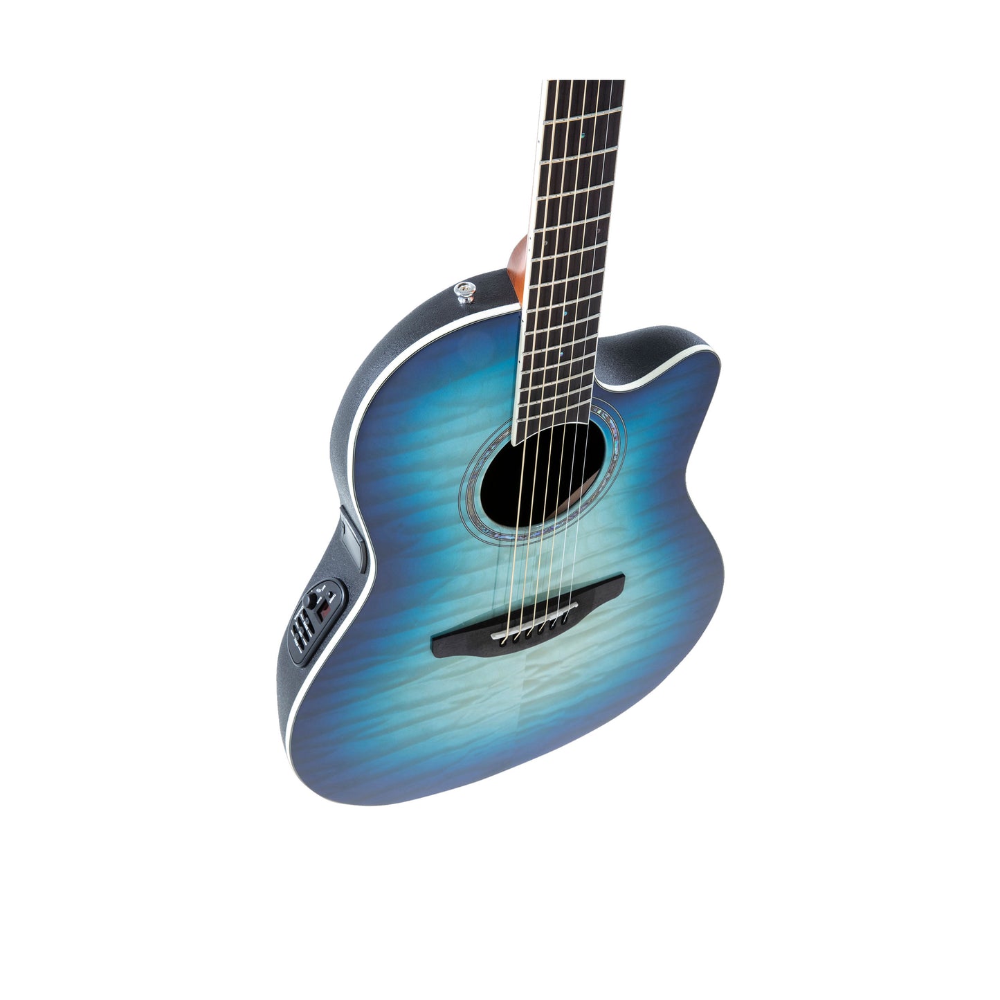 Ovation Celebrity Shallow, Acoustic Electric Guitar Blue/Natural Burst