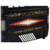 D'Luca Grand Piano Accordion 3 Switches 30 Keys 48 Bass with Case and Straps, Black