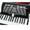 D'Luca Grand Piano Accordion 3 Switches 30 Keys 48 Bass with Case and Straps, Black