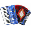 D'Luca Grand Piano Accordion 3 Switches 30 Keys 48 Bass with Case and Straps, Blue