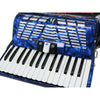 D'Luca Grand Piano Accordion 3 Switches 30 Keys 48 Bass with Case and Straps, Blue