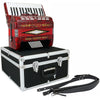D'Luca Grand Piano Accordion 3 Switches 30 Keys 48 Bass with Case and Straps, Red