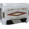 D'Luca Grand Piano Accordion 3 Switches 30 Keys 48 Bass with Case and Straps, White