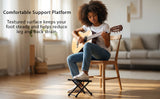 D'Luca Adjustable Guitar Foot Rest Stool, Black