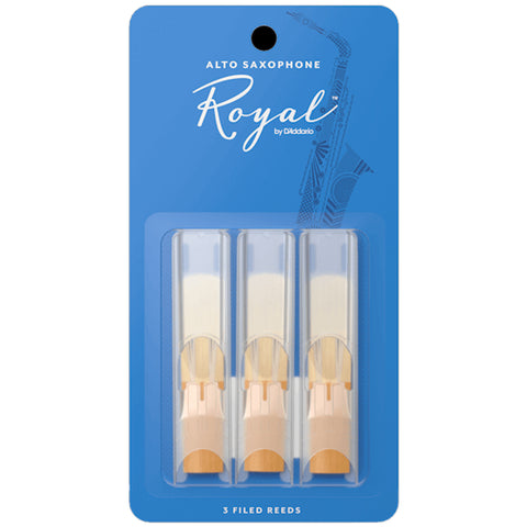 Rico Royal Alto Saxophone Reeds, Strength 2.0, 3-pack