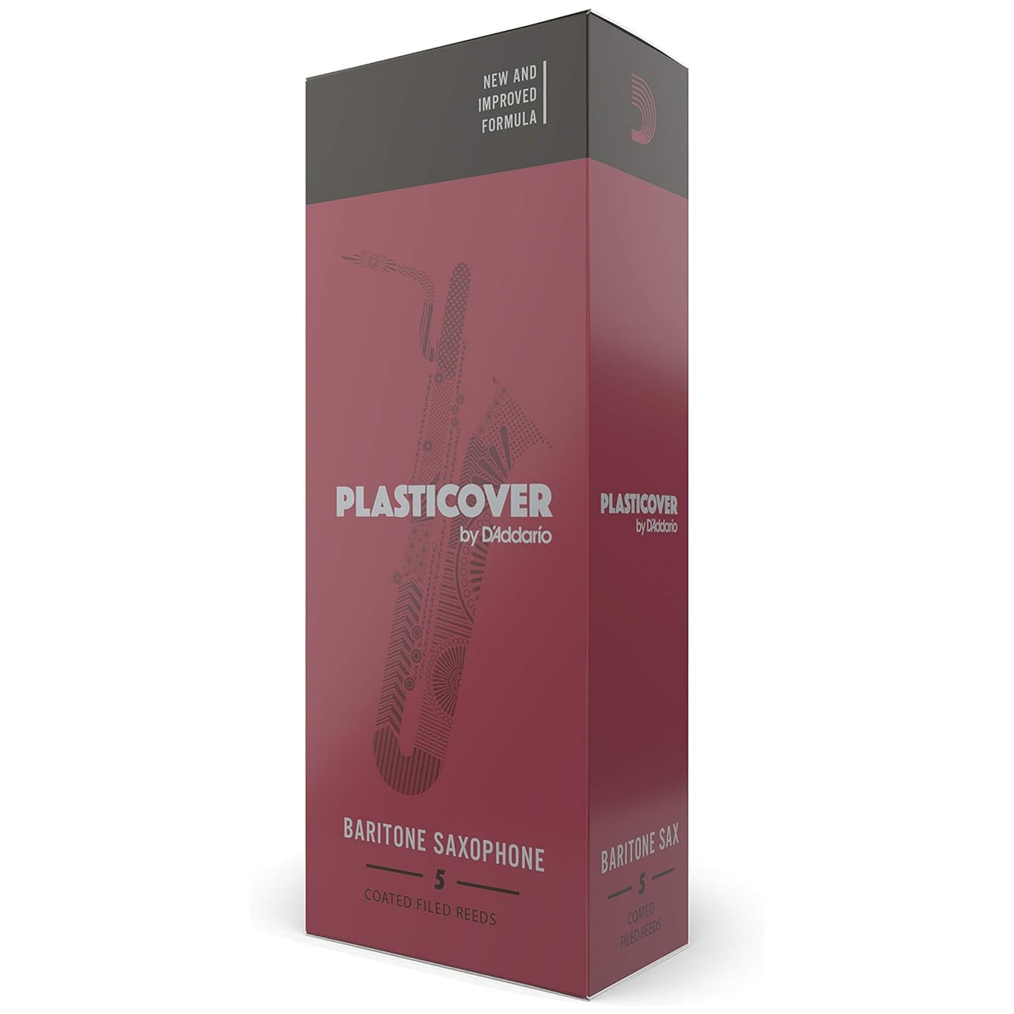 Rico Plasticover Baritone Saxophone Reeds, Strength 2.0, 5-pack