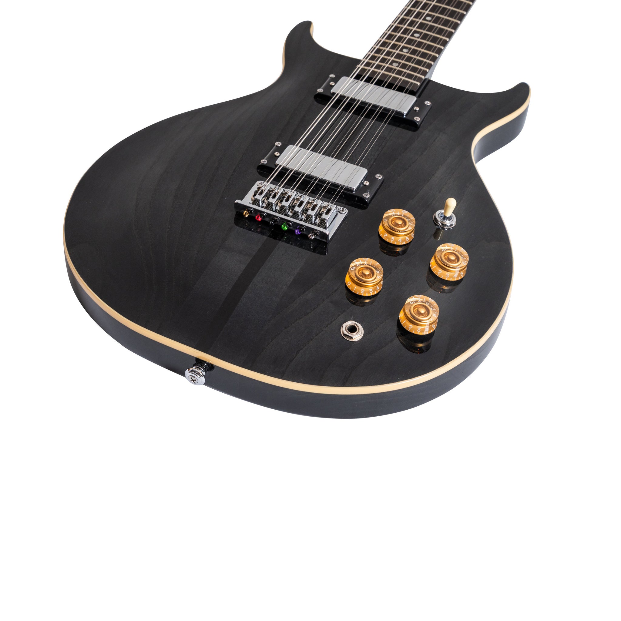 Washburn H12TB Wing Series Hawk 12-String Electric Guitar w/Gigbag. Trans Black