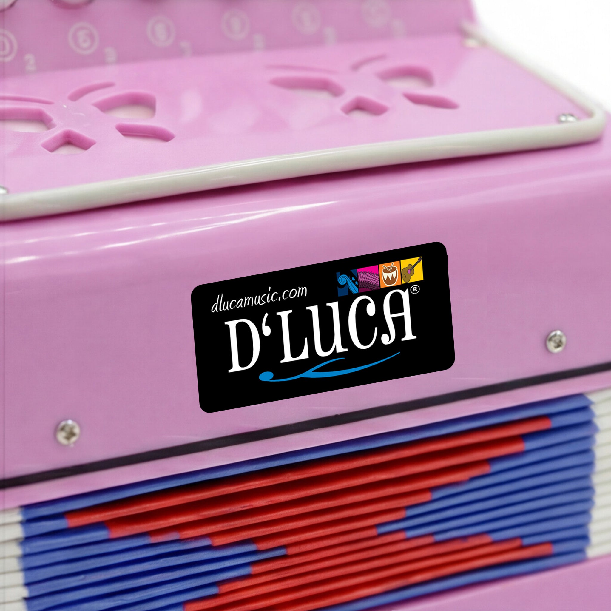 D'Luca Kids Series Button Accordion, Pink