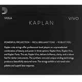 D'Addario Kaplan Vivo Viola Single G String, Long Scale, Medium, Bulk 10-Pack