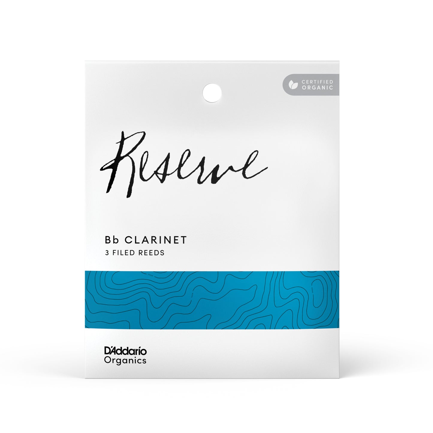 D'Addario Organic Reserve Bb Clarinet Reeds, Strength 3.0, 3-Pack
