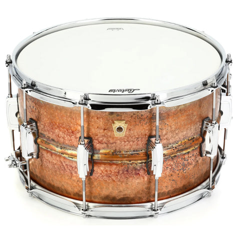 Ludwig LB508KR Bronze Phonic 8x14 Hammered "RAW" Natural Patina Shell, Imperial Lugs Snare Drum