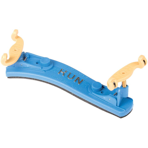 Kun Violin Shoulder Rest, Collapsible, 1/4-1/16, Blue