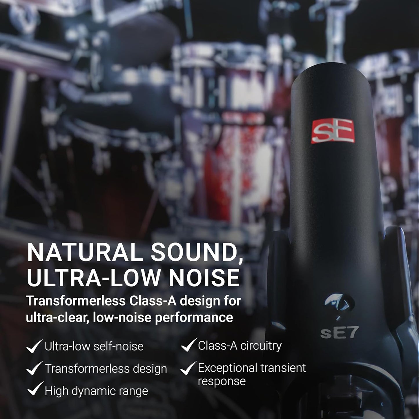 sE Electronics Small Diaphragm Side Cardioid Condenser Microphone with Clip