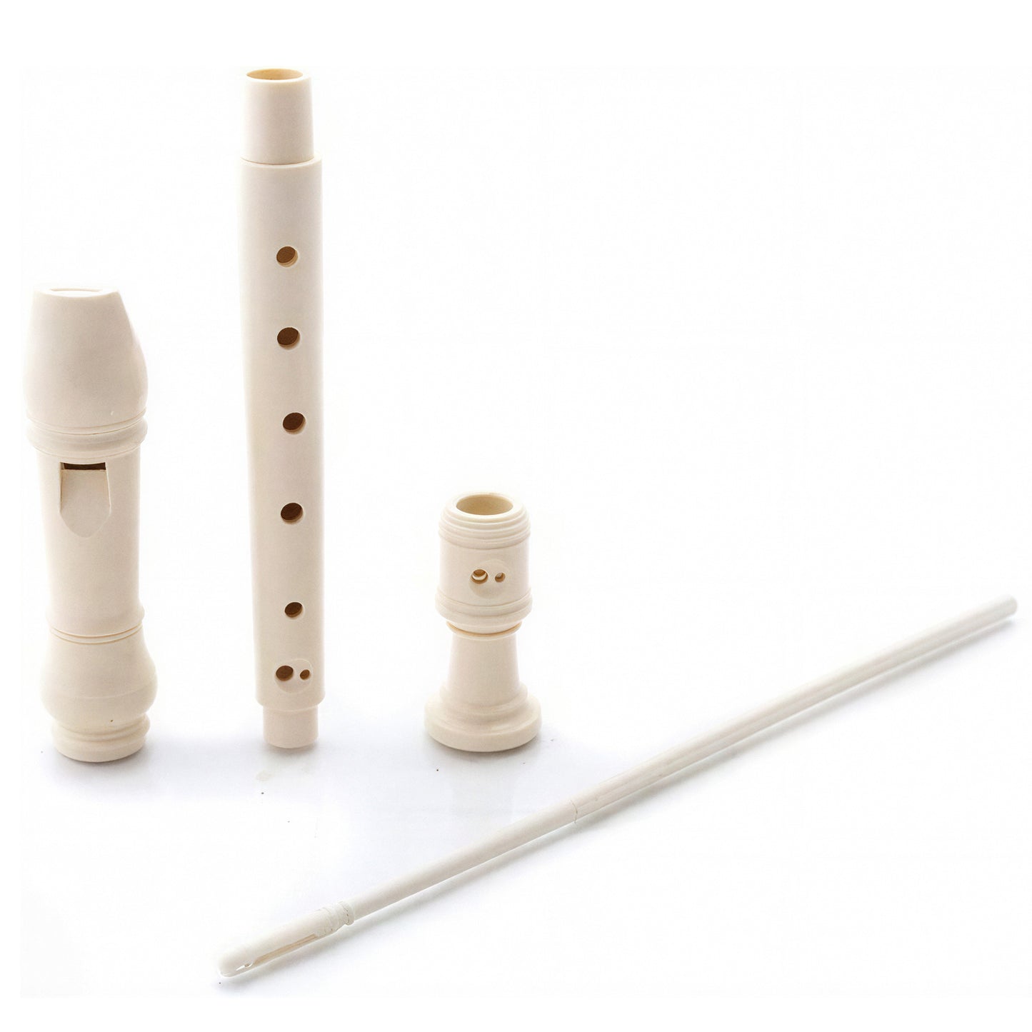 D'Luca Student 3 Piece Recorder Flute Ivory