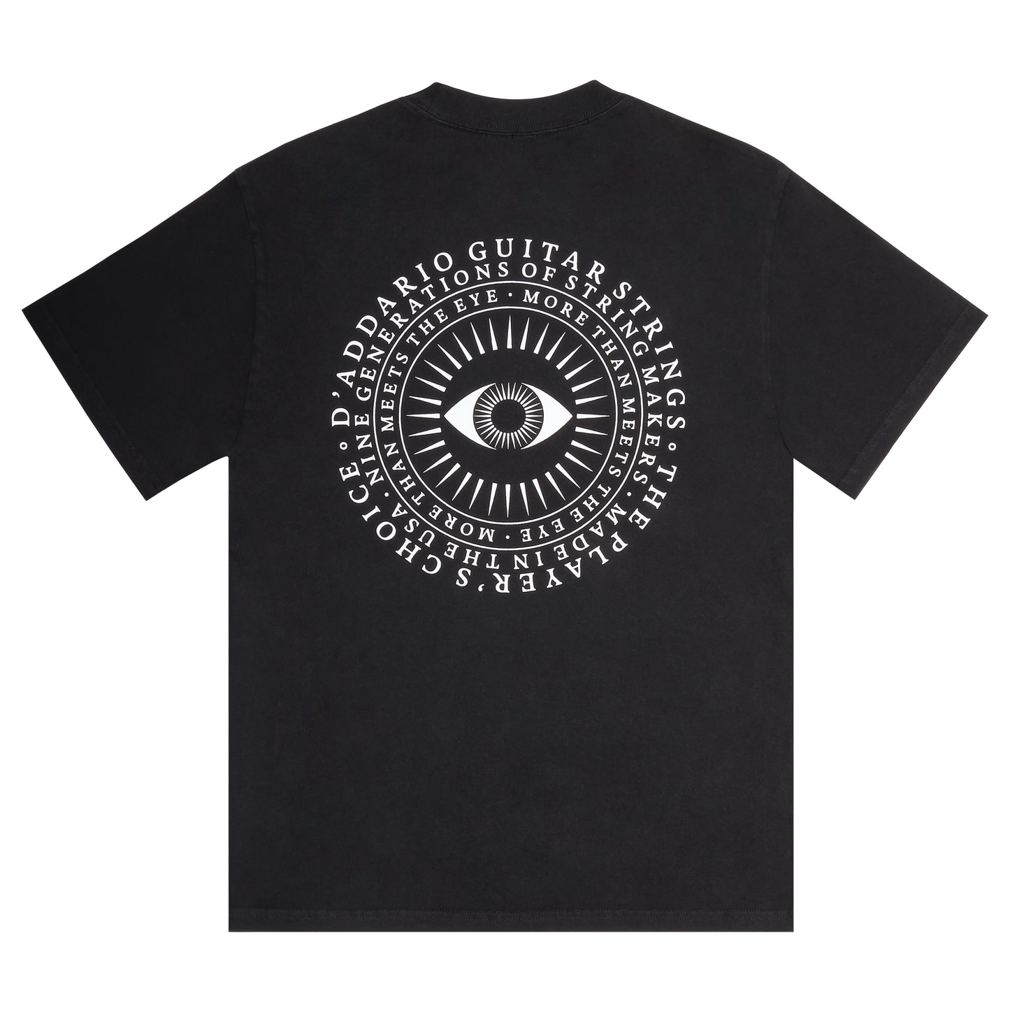 D'Addario All Seeing Eye T-Shirt, Faded Black, S